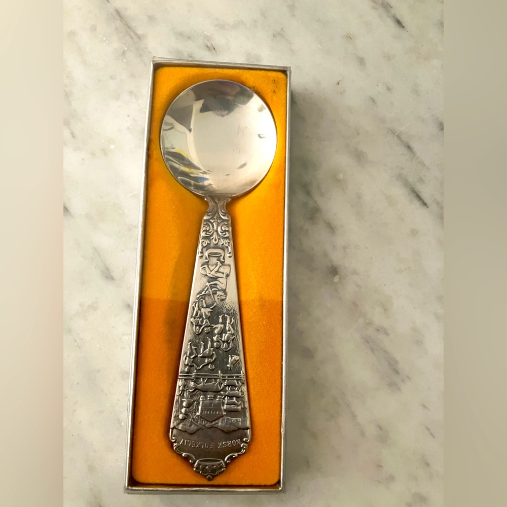 Vintage Norway Silver Plate Norway Spoon Scandinavian